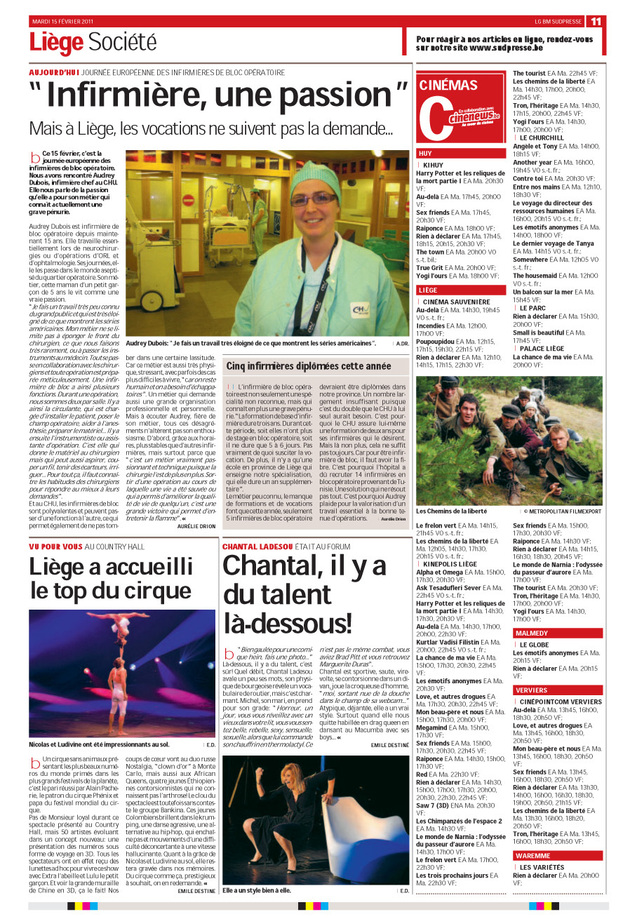 Revue de presse de la Journée européenne des infirmières de salle d'opération 2011 Revue de presse de la Journée européenne des infirmières de salle d'opération 2011