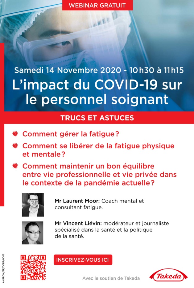 Samedi 14 novembre - Webinar : L’impact du COVID-19 sur le personnel soignant - TRUCS ET ASTUCES Samedi 14 novembre - Webinar : L’impact du COVID-19 sur le personnel soignant - TRUCS ET ASTUCES