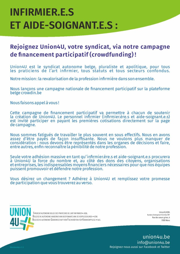 Rejoignez Union4U, votre syndicat, via notre campagne de financement participatif (crowdfunding) !