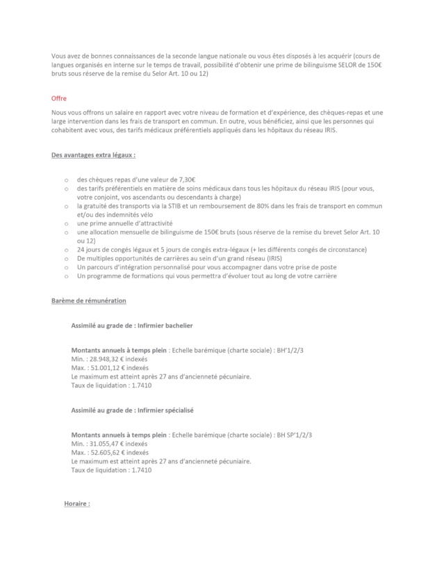 Le CHU Saint-Pierre (Bruxelles) engage un(e) infirmier(ère) bachelor ou SIAMU pour la salle de réveil (h/f /x) - CDI 38H (Réf 018-2021)