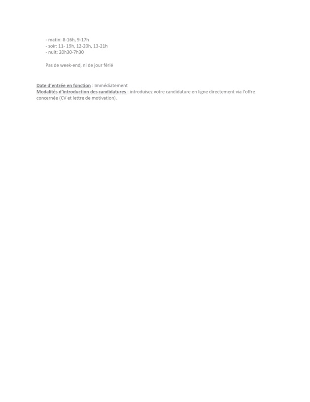 Le CHU Saint-Pierre (Bruxelles) engage un(e) infirmier(ère) bachelor ou SIAMU pour la salle de réveil (h/f /x) - CDI 38H (Réf 018-2021)