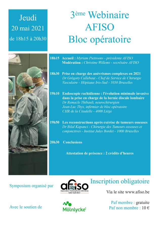 3ème Webinaire AFISO ce jeudi 20 mai à 18h15 3ème Webinaire AFISO ce jeudi 20 mai à 18h15