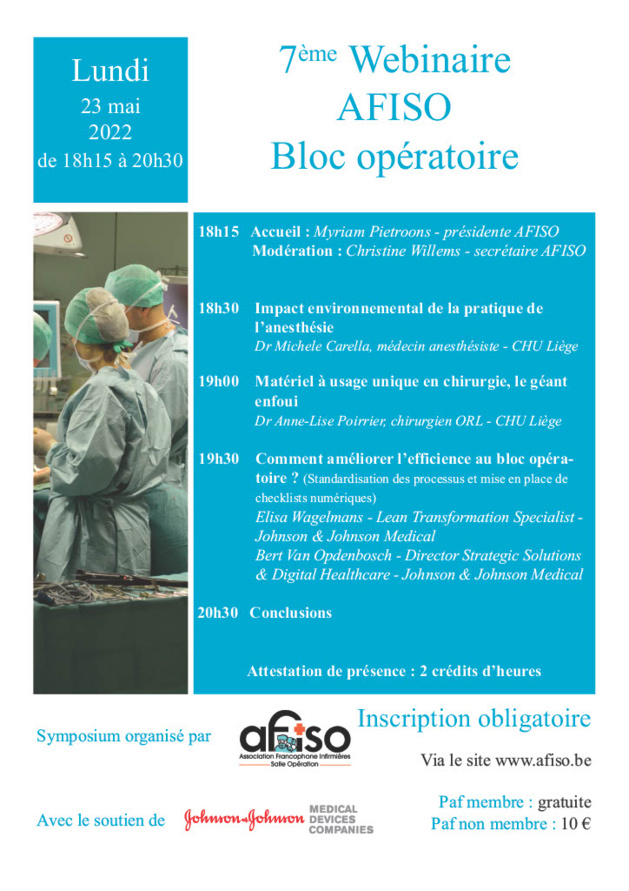 7ème Webinaire AFISO le lundi 23 mai 2022 à 18h15
