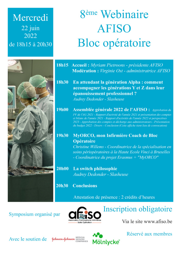 8ème Webinaire AFISO le mercredi 22 juin 2022 à 18h15