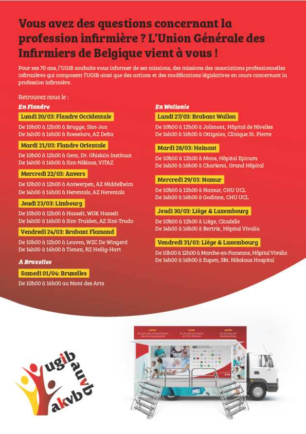 Roadshow UGIB du 20 mars au 1er avril 2023 Roadshow UGIB du 20 mars au 1er avril 2023