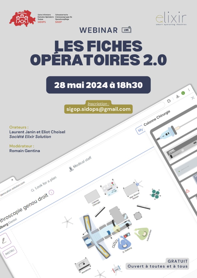 28 mai 2024 - Webinaire de salle d'opération suisse 28 mai 2024 - Webinaire de salle d'opération suisse
