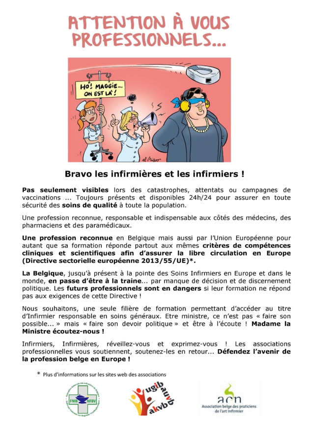 Maggie De Block n'écoute pas les infirmières ... Maggie De Block n'écoute pas les infirmières ...
