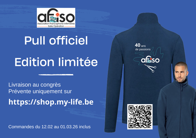 Pull officiel – Congrès AFISO 40 ans