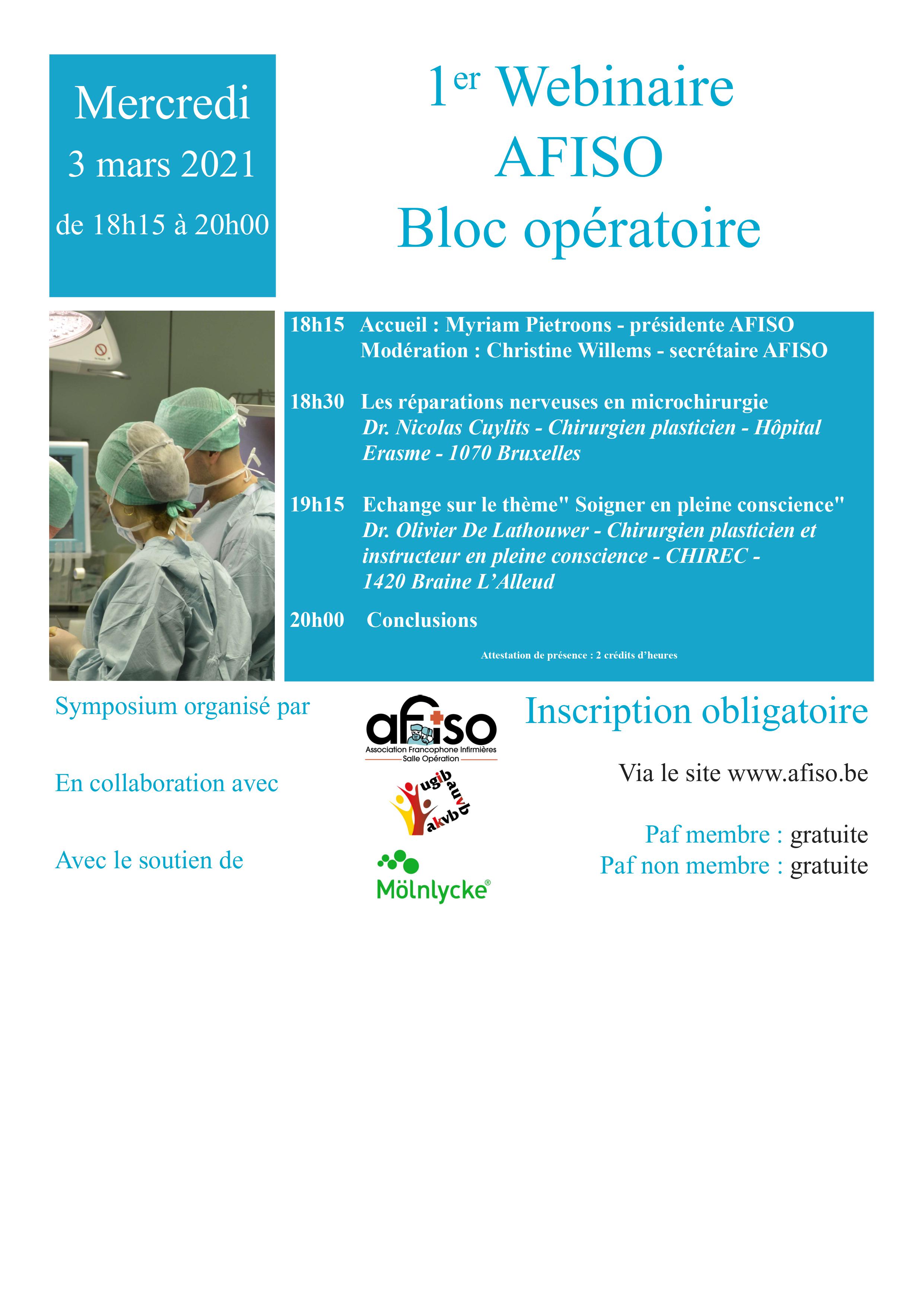 1er Webinaire AFISO - Enregistrement disponible sur YouTube