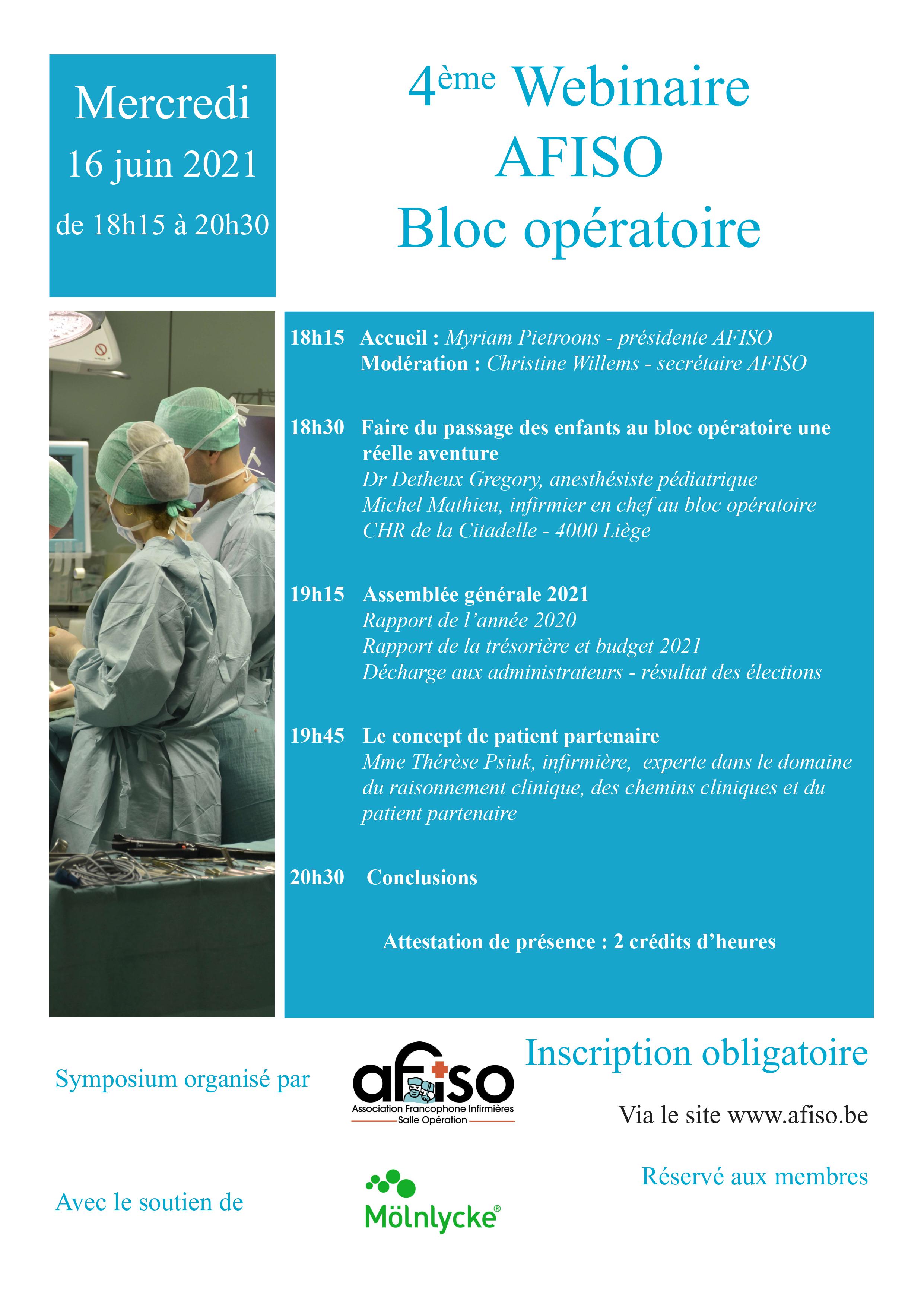 4ème Webinaire AFISO - Enregistrement disponible sur YouTube